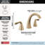 Robinet pour salle de bain à 3 trous et 2 poignées avec ensemble de drain Delta Arvo-58972577