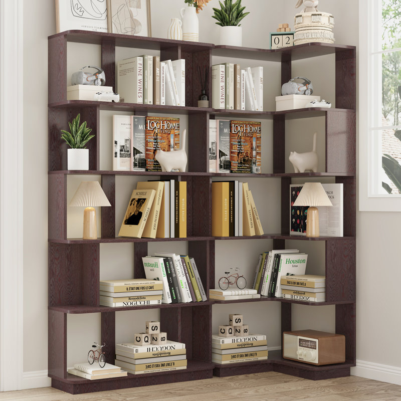 Bibliothèques modernes en MDF peu encombrantes, rangement réglable pour la maison