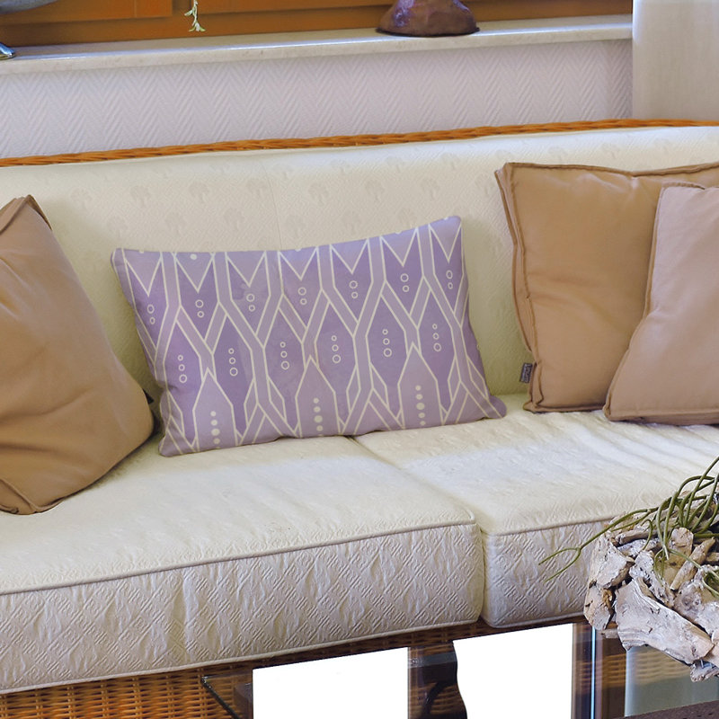 Coussin lombaire, 14 po x 20 po, Pas de bourre, Mauve