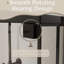 Porte de douche semi-pivotante en verre noir mat 32 36 po L, 72 H, 130 pivotant, réversible, imperméable, idéal pour les murs de salle de bain inégaux