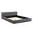 Justice Elegant Chenille Upholstered Bed with Checkerboard Design-462754493-438235575
