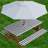 Jeveah Vinyl Picnic Fited 3 Pcs Tableclth With Umbrella Hole Rectangle 30X72 Red-1610171539-1610171538