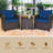 Chunn 2 - Person Patio Conversation Sets with Cushions-329014503-268894460
