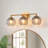 3-Light Bathroom Dimmable Vanity Light，Broken glass design