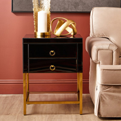 Tanna 46cm W Stainless Steel Bedside Table