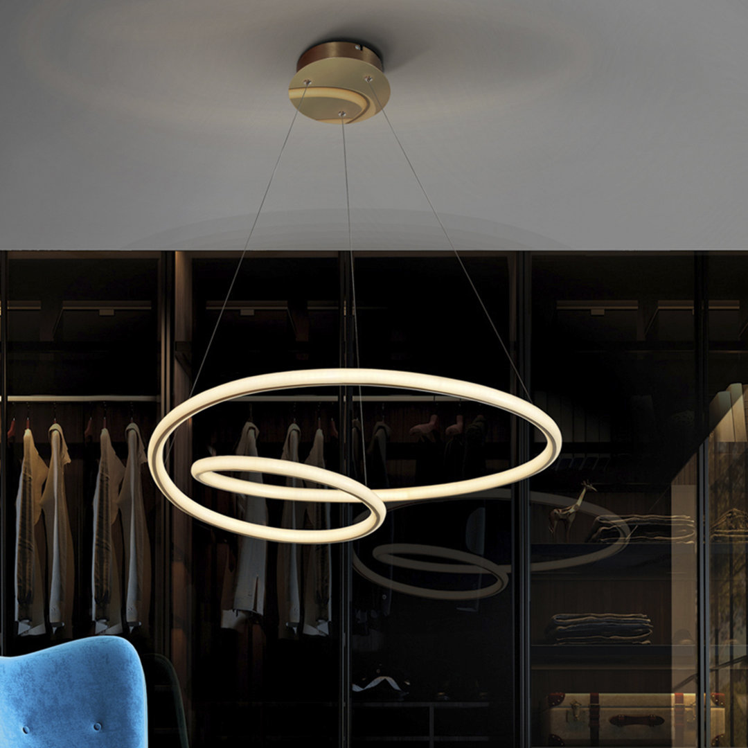 Dunnellon 1 - Light Gold LED Unique/Statement Pendant