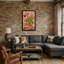 Plants & Flowers Tulips Books Stack Brick Wall Art Print-1140308374