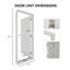 Porte d'entrée pré-suspendue 36 po x 80 po en fibre de verre noire avec cadre en PVC blanc (battant à droite)-130187093-130187094