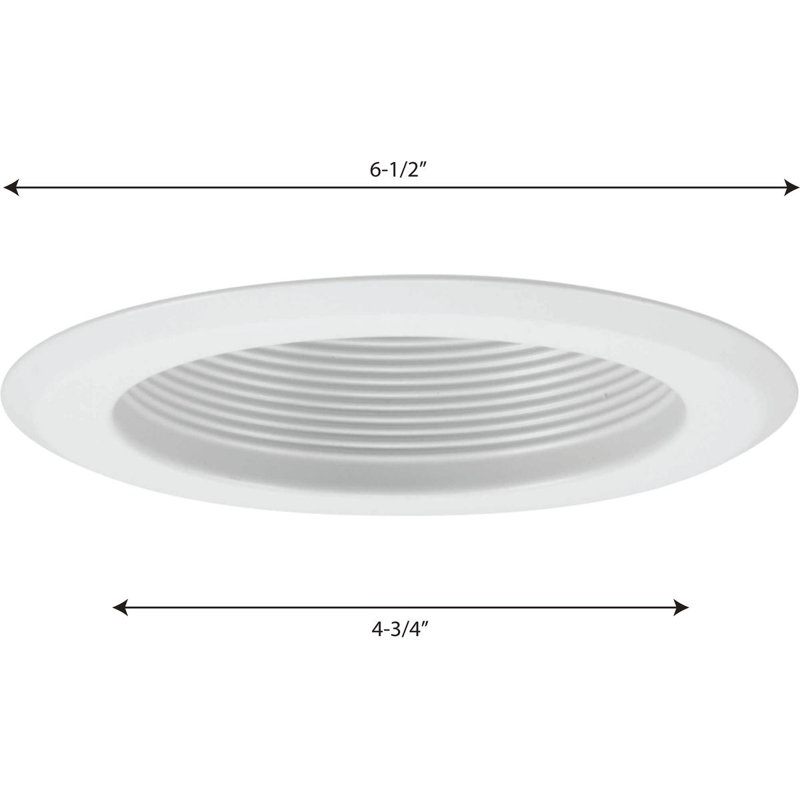 White Aluminum 5" Indoor/Outdoor LED Recessed Baffle Trim