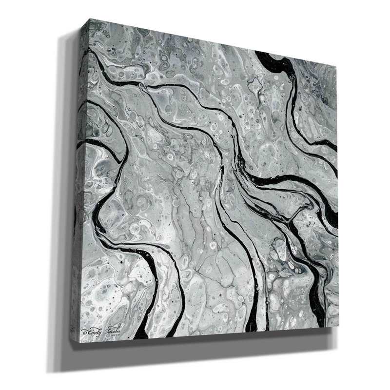 «Abstract In Grey V» par Cindy Jacobs, H 12 po x l 12 po x P 0,75 po
