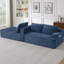 Canapé modulaire en L avec siège profond, sans assemblage requis, canapé modulaire pour salon, chambre à coucher, appartement, bleu-1802906107-1802906111