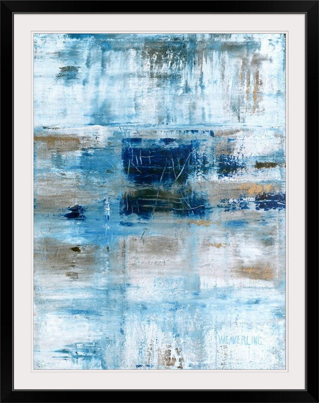 « céleste », reproduction d’weaverling julie, H 24 po x l 20 po x P 1 po, Cadre noir