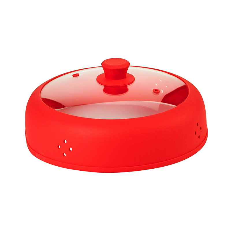 Couvercle en verre 11,8 po Bezrat, Rouge