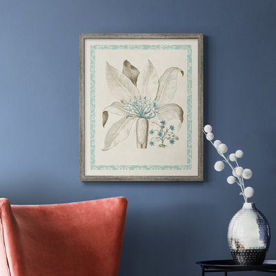 Toile encadrée de qualité supérieure Willow Blue Besler V - prête à être accrochée