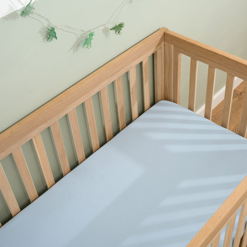 100% Cotton 2 - Piece Cot Sheet Set, Blue