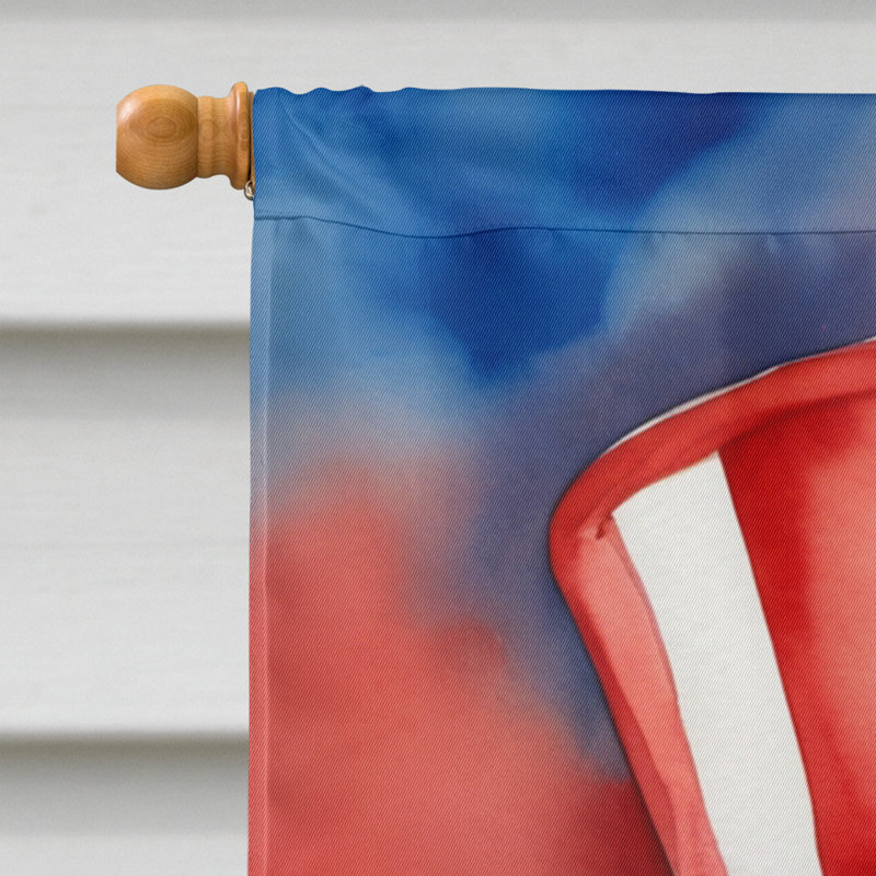 Patriotic American House Flag, Dogue de Bordeaux