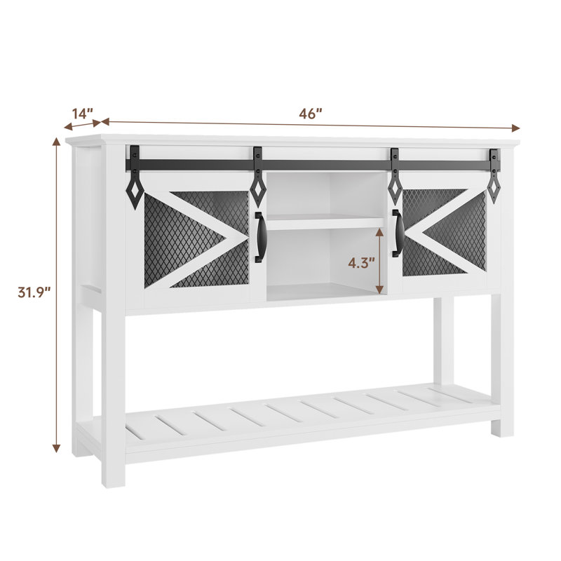 Console en blanc Farmhouse
