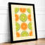 Citrus Grid Modern - Framed Print-526070360-526070366
