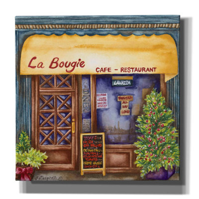 «Cafes La Bougie» par Andrea Strongwater, art mural sur toile