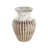 Caidence Mango Wood Distressed Decorative Brown Vase with Carved Grooves