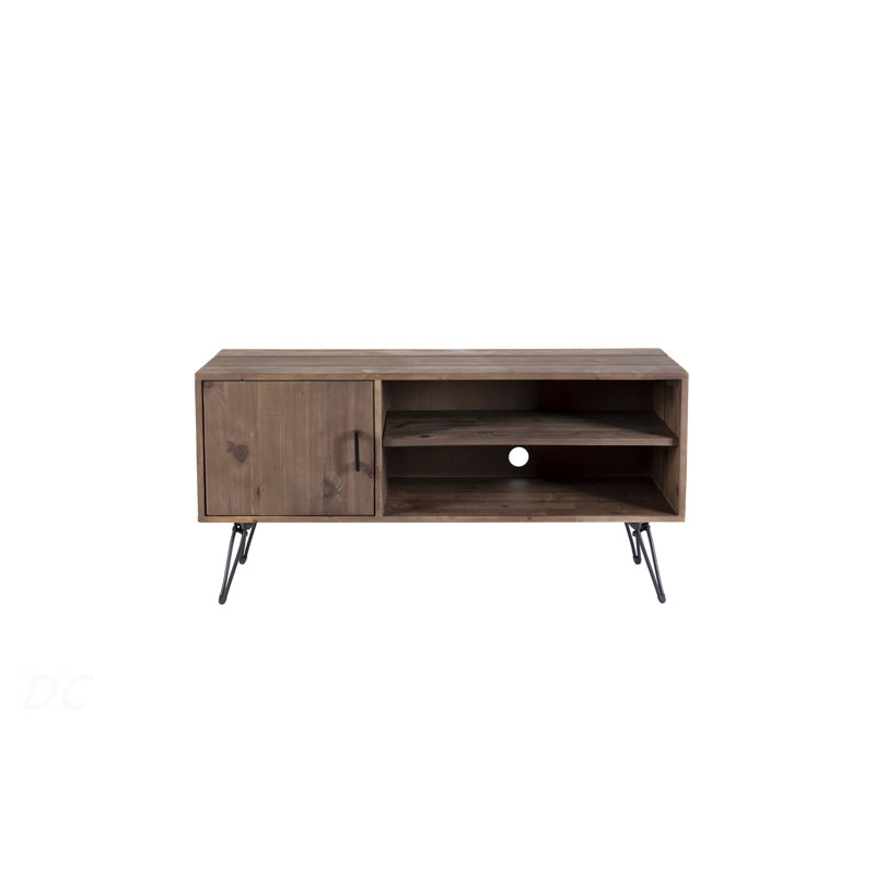 Meuble télé simple, moderne et rétro en bois récupéré pour le salon