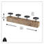 Candélabre de table en bois massif 5 po