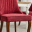 Chaise de salle à manger en lin, ensemble de 2-1401943049