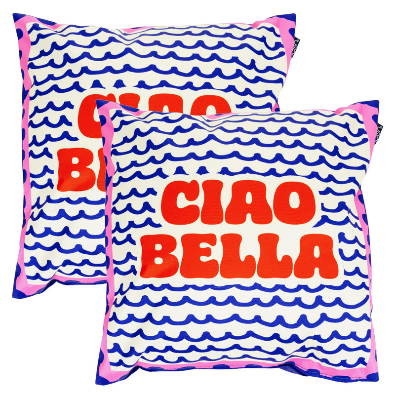 2 Pack Cushion 43x43cm, Bella Ciao
