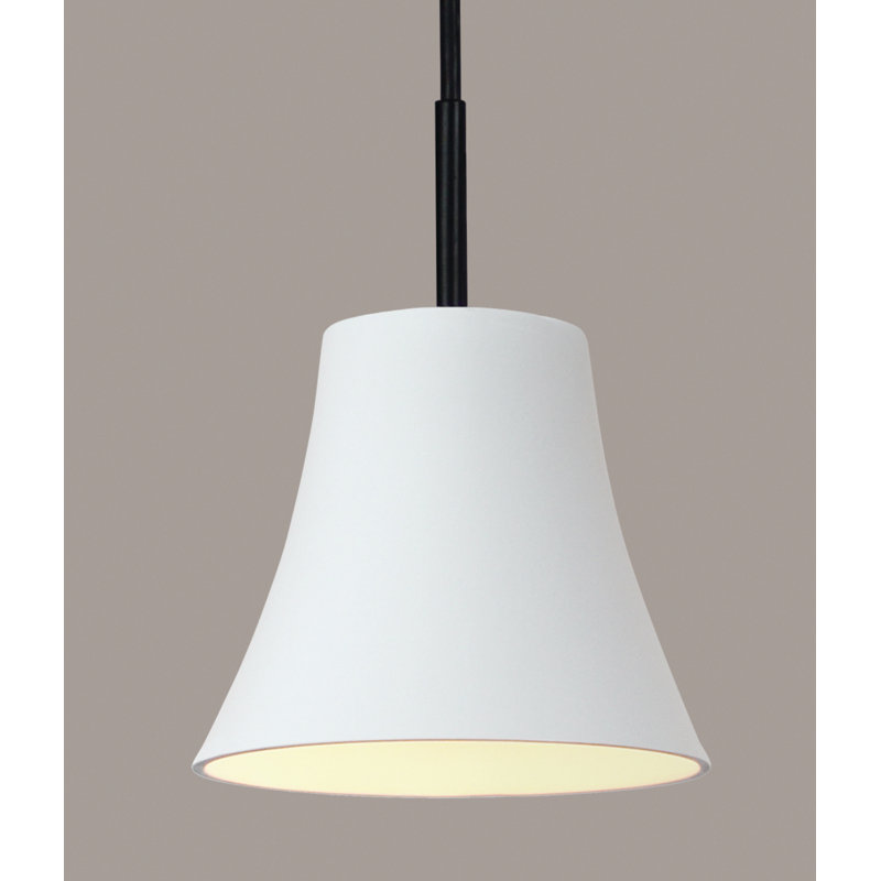 Luminaire suspendu 1 lumière del à simple cloche Shute, Bisque