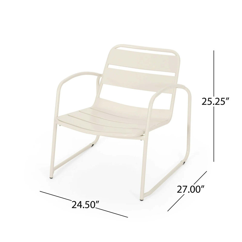 Conrad 3-Piece Chat Set, Matte White