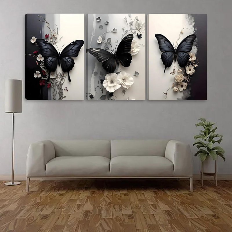 3 Piece Wrapped Canvas Print, 60 cm H x 40 cm W