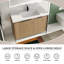 Ensemble de meuble-lavabo simple autoportant 48 po avec plateau en résine 48 po