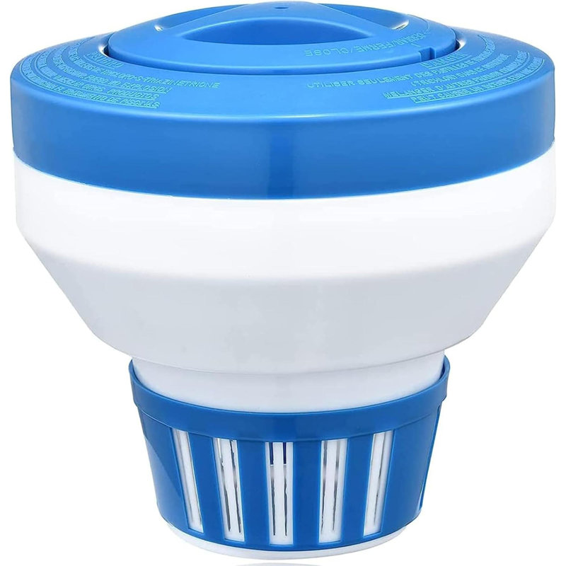 Distributeur de chlore flottant, capacité de chloration flottante de chlore / brome pour spa de piscine et support de brome pour tablettes chimiques