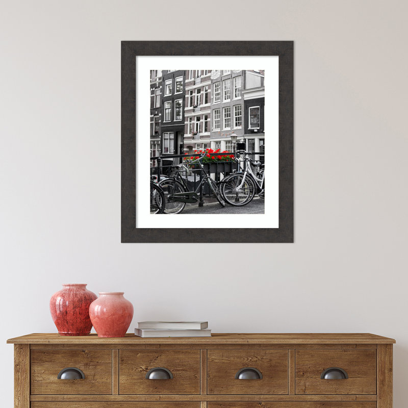 Cadre photo simple Taquia, 20 po x 24 po, Brun/jaune