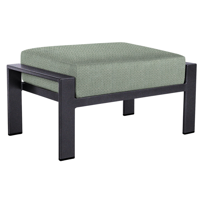 Studio Outdoor Ottoman, Alcazar Redwood, Graphite