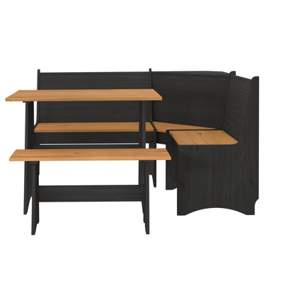 Berna 3 - Piece Solid Wood Corner Dining Set