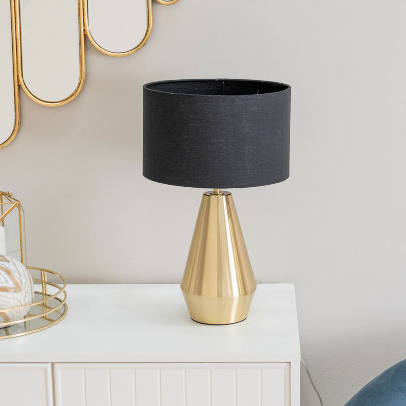 Lamp, Gold, Black