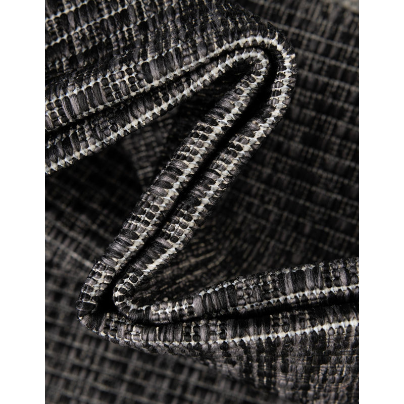 Tapis intérieur / extérieur Sevinc, Tapis de couloir 2 pi x 8 pi, Black
