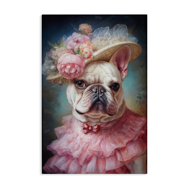 Feminine victorienne Frenchie, conception de Wumples, H 45 po x l 30 po