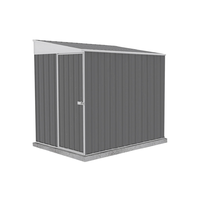 Abri de rangement pour vélo en métal galvanisé 5 pi x 7 pi Absco Durango, 5 pi x 7 pi, Gris