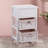 1-Drawer Nightstand with Two Removable Baskets, Storage Bedside Table