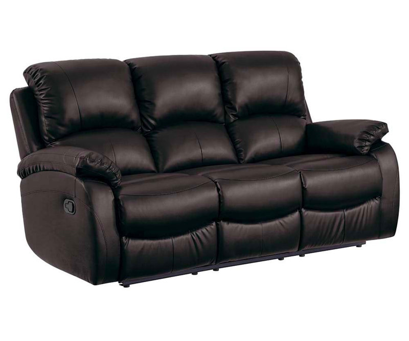 Borghi Leather Recliner 3 Seater Sofa, Brown
