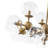 Bold Modern 13-Light Cluster Clear Glass Chandelier