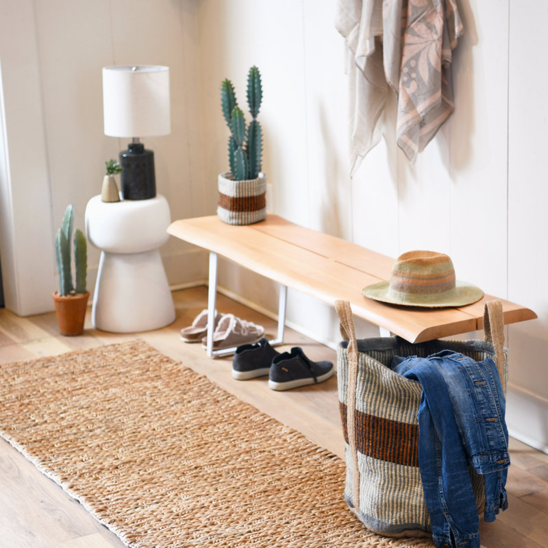 Banc en bois avec cadre en métal Live Edge
