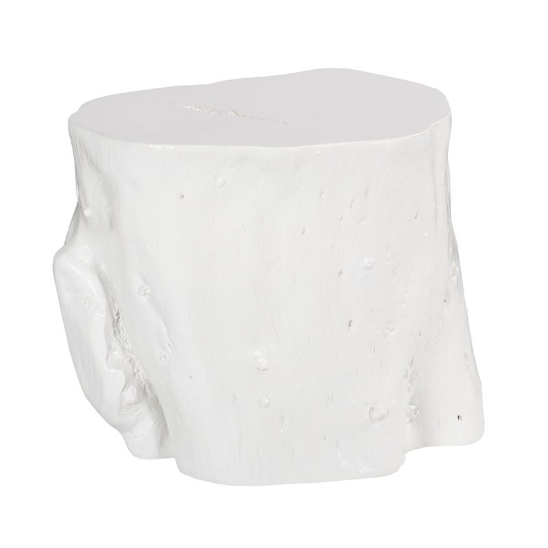 Log Stool, Gel Coat White, LG