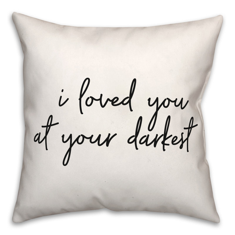 Black And White Typography Collection Throw Pillow