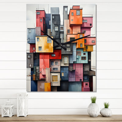 Constructivism Constructed Horizons XII - Abstract Wall Clock Oversized