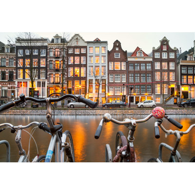 Calcutta Evening View From Bicycles - Wrapped Canvas Print