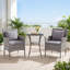 3 Pieces Patio Wicker Bistro Set Outdoor Conversation Furniture Set