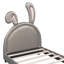 Twin Size Upholstered Platform Bed With Rabbit Ornament-528655181